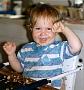 Jonah enjoying another meal 1995
