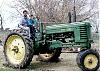 Tod and Zach Checking out the tractor