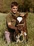 Tod with his first cow Browny
